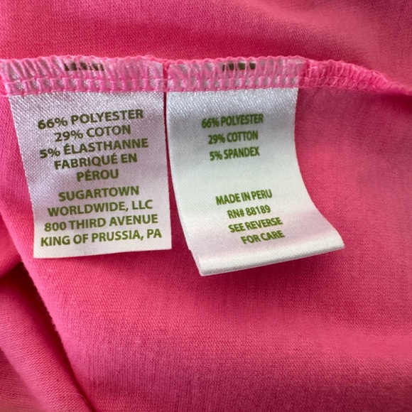 Lily Pulitzer Laina Ruffle Flutter Cap Sleeve Top Bonaire Hot Pink Resort M - Picture 10 of 11